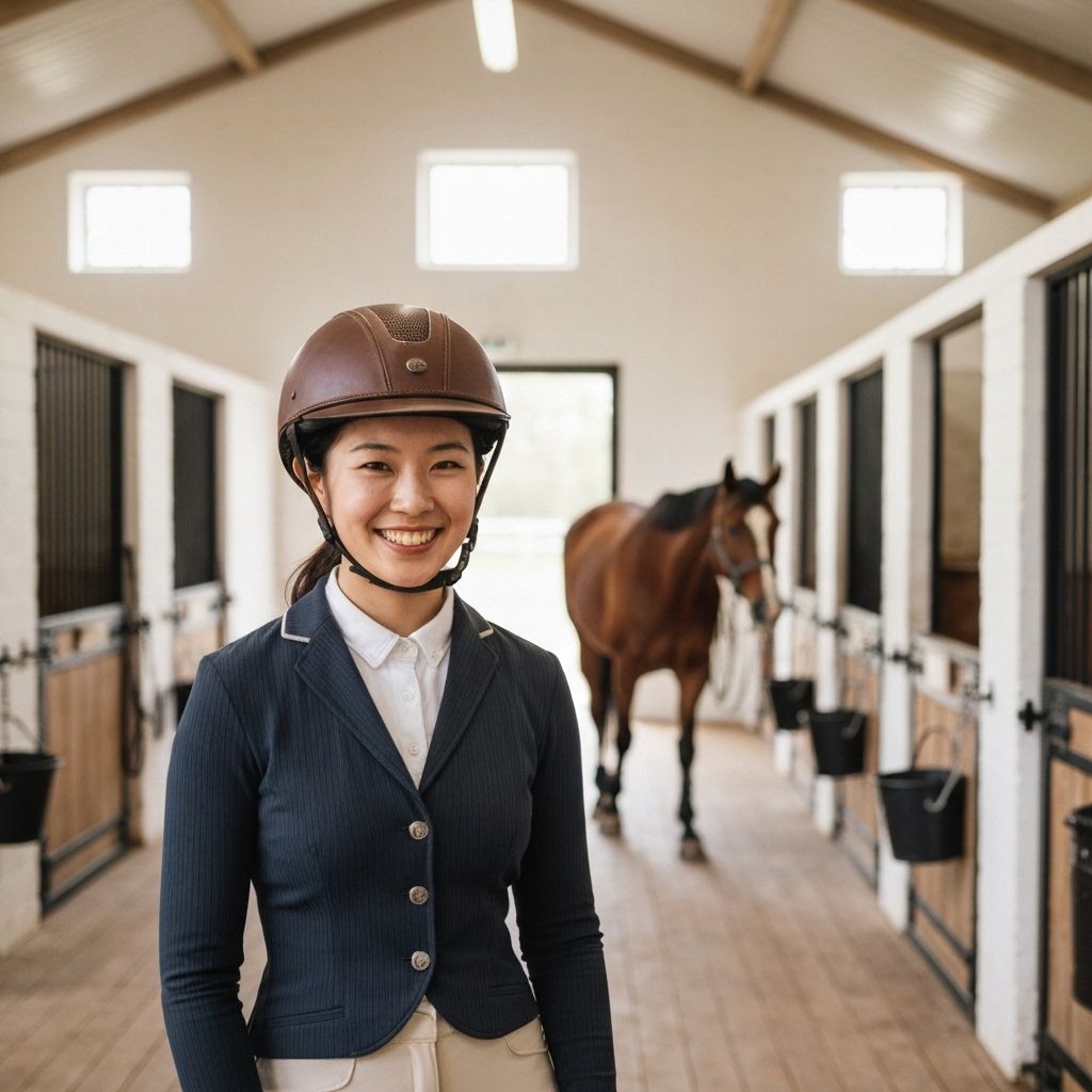 Our team member in stable setting